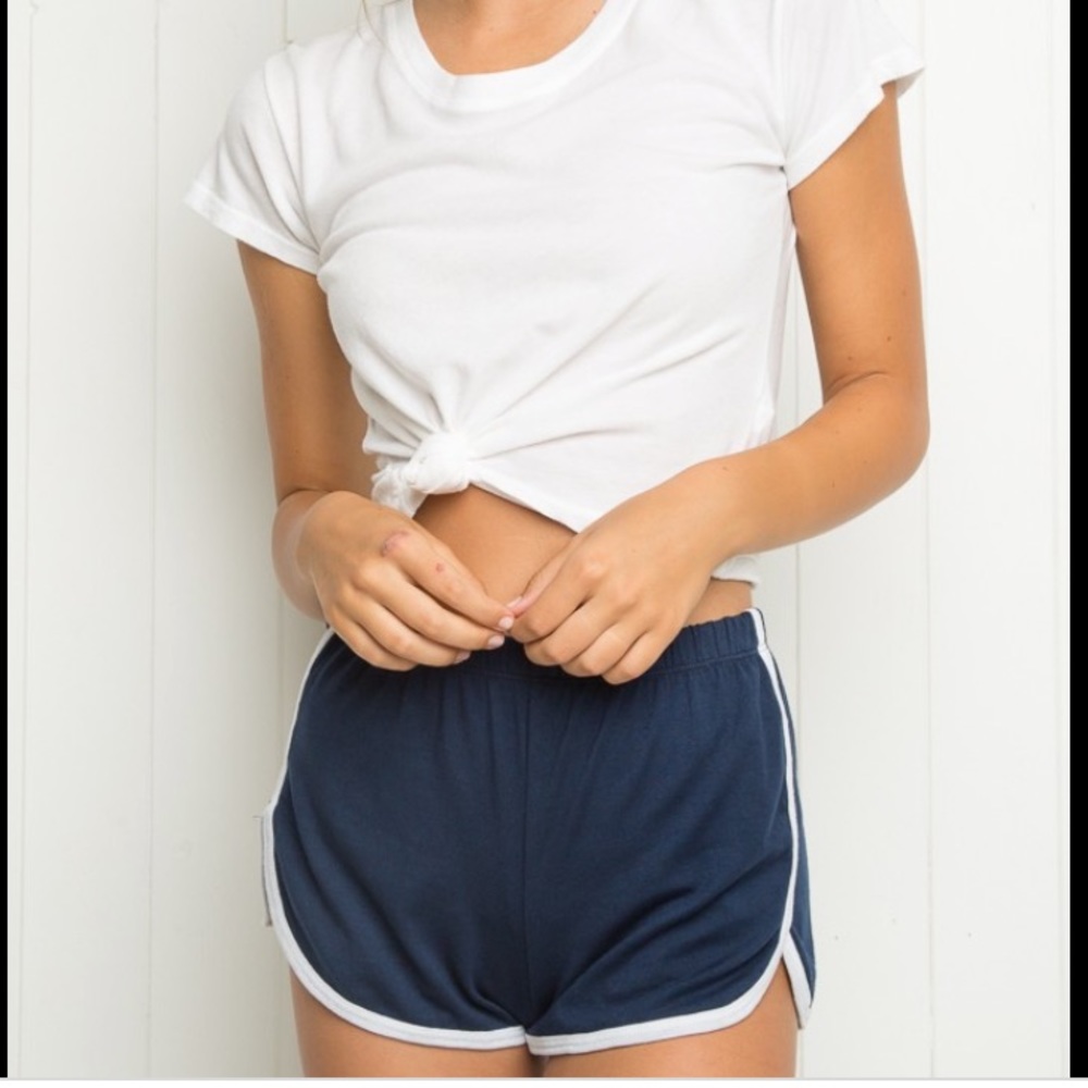 Navy blue and white Lisette shorts